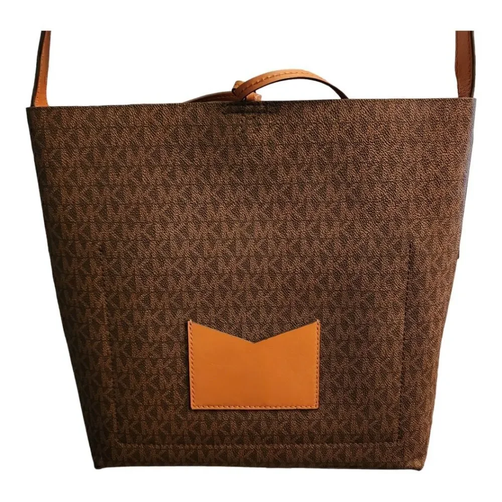 Michael Kors MK Brown Monogram Brown Shoulder Bag